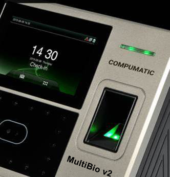 Compumatic MultiBio v2 Biometric Fingerprint and Facial Recognition Time Clock