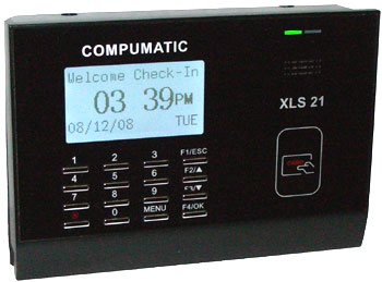 COMPUMATIC XLS 21 PIN ENTRY and PROXIMITY BADGE TIME CLOCK SYSTEM